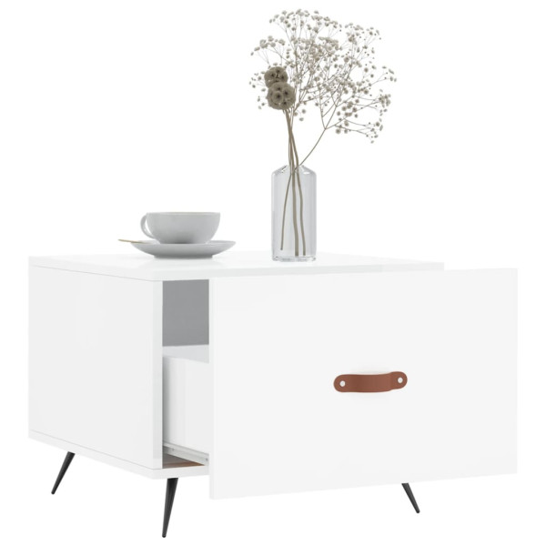 Mesas de centro 2 pcs 50x50x40 cm branco brilhante M 4