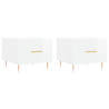 Mesas de centro 2 pcs 50x50x40 cm branco brilhante 2