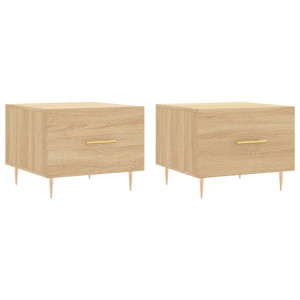 Mesas de centro 2 pcs 50x50x40cm deriv. madeira carvalho sonoma H