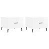 Mesas de centro 2 pcs 50x50x40 cm branco brilhante 2