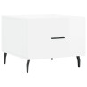 Mesa de centro 2 uds madera ingeniería blanco brillo 50x50x40cm 5