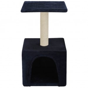 Árvore p/ gatos c/ postes arranhadores sisal 55 cm azul escuro H