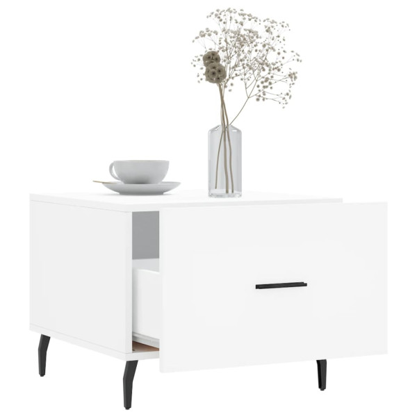 Mesas de centro 2 uds madera de ingeniería blanco 50x50x40 cm M 4