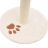 Rascador para gatos con poste de sisal 40 cm beige y marrón 5