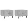 Mesa de centro 2 uds madera ingeniería gris hormigón 50x50x40cm 2