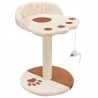Árvore p/ gatos c/postes arranhadores sisal 40 cm bege/castanho 3