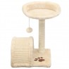 Rascador para gatos con poste de sisal 40 cm beige y marrón 3