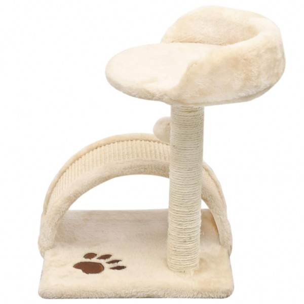 Rascador para gatos con poste de sisal 40 cm beige y marrón M 4