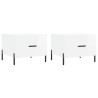 Mesas de centro 2 pcs 50x50x40 cm branco brilhante 2