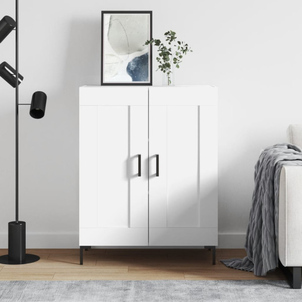 Aparador de madera de ingeniería blanco 69.5x34x90 cm D