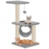 Rascador para gatos con poste rascador de sisal 65 cm gris 1
