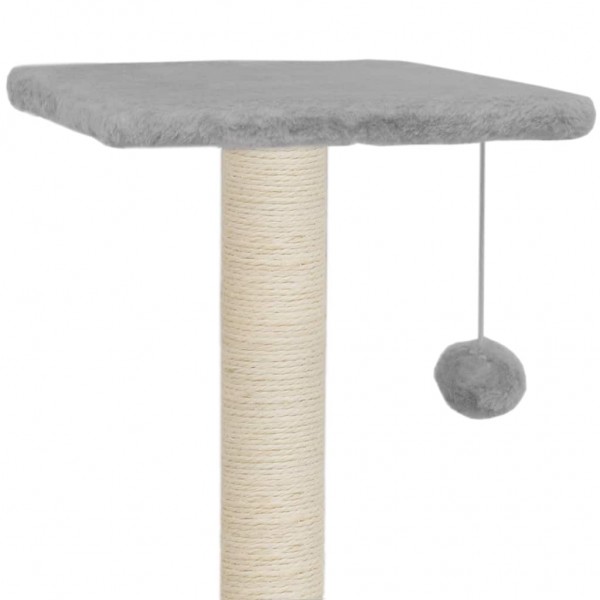 Rascador para gatos con poste rascador de sisal 65 cm gris M 5