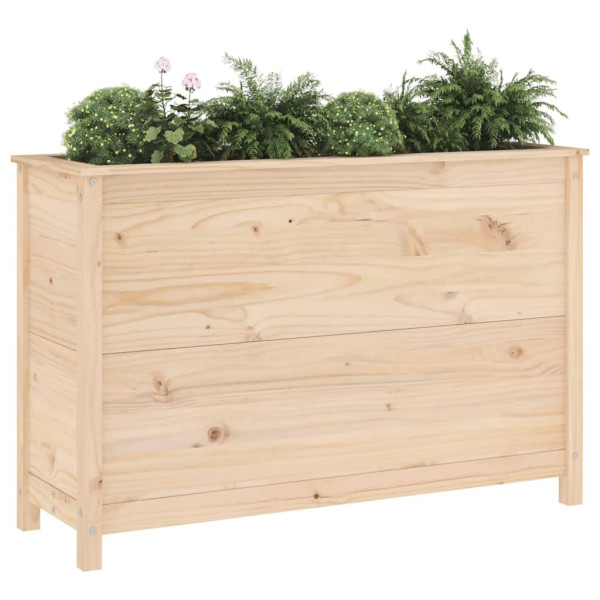 Arriate elevado de jardín madera maciza de pino 119.5x40x78 cm M 3