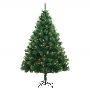 Árbol de Navidad artificial con bisagras y soporte 210 cm H
