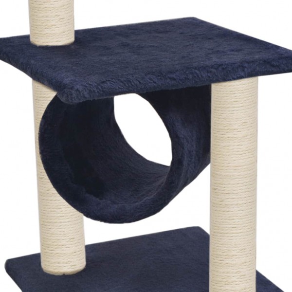 Rascador para gatos con poste de sisal 65 cm azul oscuro M 4