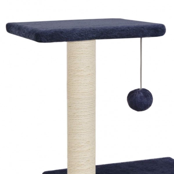 Rascador para gatos con poste de sisal 65 cm azul oscuro M 5