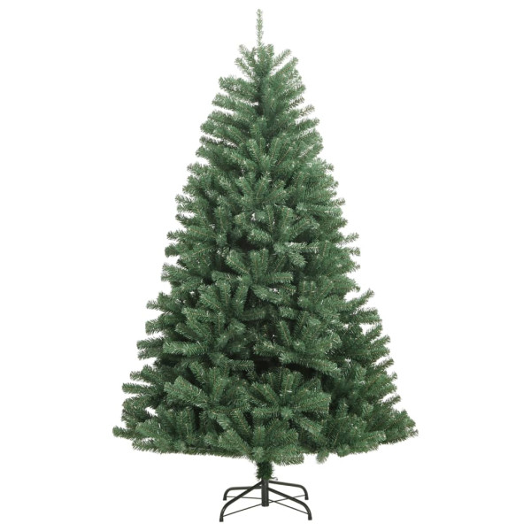 Árbol de Navidad artificial con bisagras y soporte verde 120 cm M 2