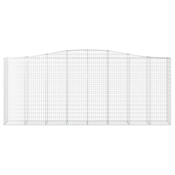 Cestas de gaviones 9 uds forma de arco hierro 400x50x160/180 cm M 4