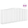 Cestos gabião arqueados 10 pcs 400x50x160/180 ferro galvanizado 2