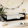 Estructura de cama infantil con cajones madera negro 90x190 cm 1