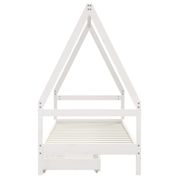 Estructura cama niños con cajones madera pino blanco 90x200 cm M 5