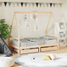 Estructura de cama infantil con cajones madera de pino 80x160cm 1