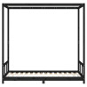 Estrutura de cama infantil 90x190 cm pinho maciço preto 4
