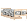 Estructura de cama para niños con cajones madera pino 80x200 cm 2
