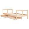 Estructura de cama para niños con cajones madera pino 80x200 cm 4