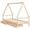 Estructura de cama para niños con cajones madera pino 80x200 cm 4