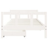 Estrutura cama infantil c/ gavetas 90x190cm pinho maciço branco 5
