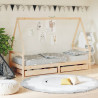 Estructura de cama infantil con cajones madera pino 90x190 cm 1