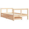 Estructura de cama infantil con cajones madera de pino 80x160cm 3