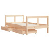 Estructura de cama infantil con cajones madera de pino 80x160cm 4