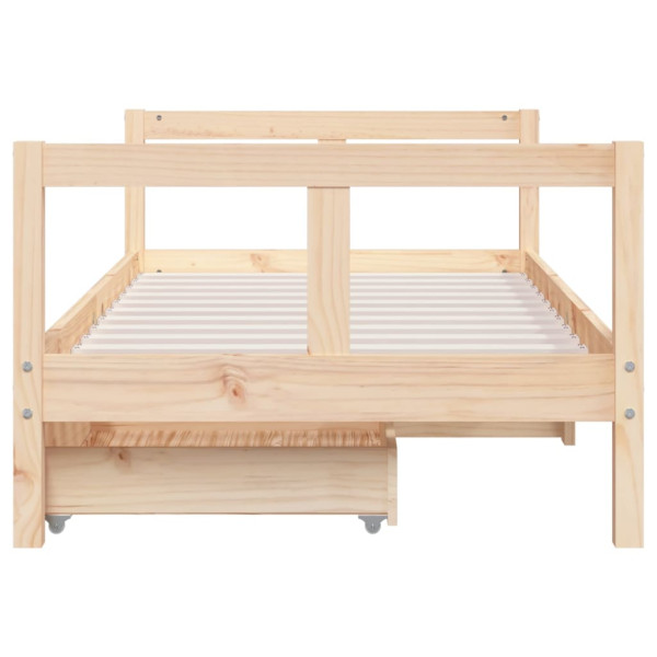 Estructura de cama infantil con cajones madera de pino 80x160cm M 5