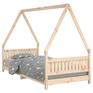Estrutura de cama infantil 90x200 cm pinho maciço H