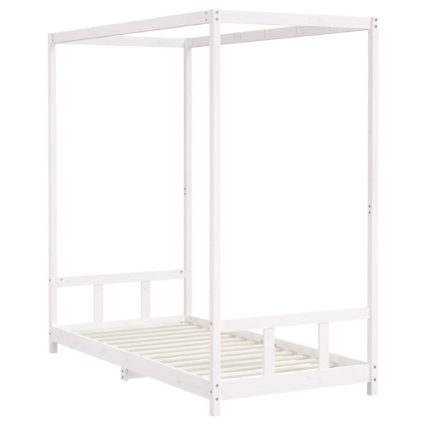Estructura de cama para niños madera de pino blanco 90x190 cm M 3