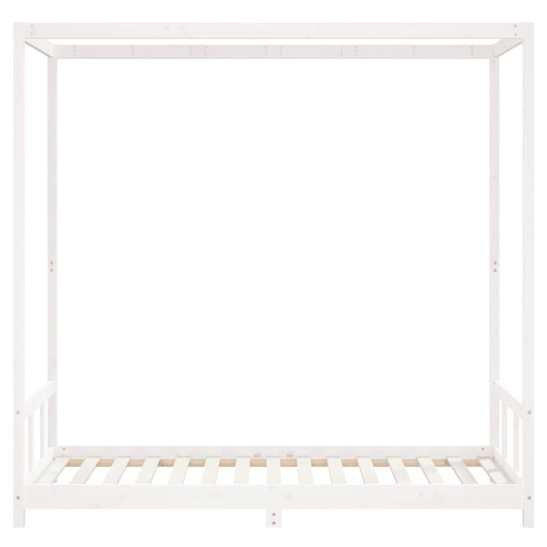 Estructura de cama para niños madera de pino blanco 90x190 cm M 4