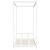 Estrutura de cama infantil 90x190 cm pinho maciço branco 5