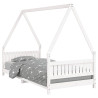 Estrutura de cama infantil 90x200 cm pinho maciço branco 2