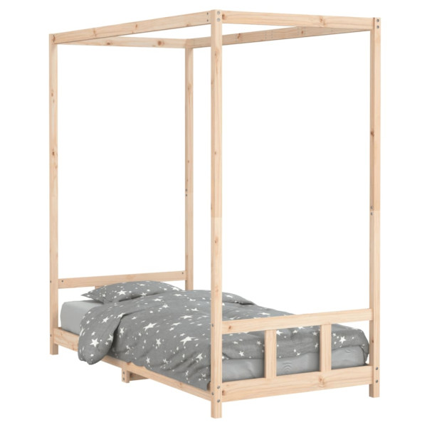 Estructura de cama infantil madera maciza de pino 90x190 cm M 2
