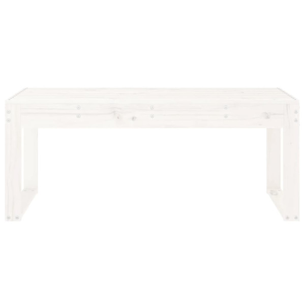 Banco de jardim 110x38x45 cm madeira de pinho maciça branco M 3