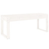 Banco de jardín madera maciza de pino blanco 110x38x45 cm 5
