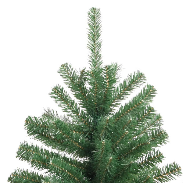 Árbol de Navidad artificial con bisagras y soporte verde 210 cm M 5