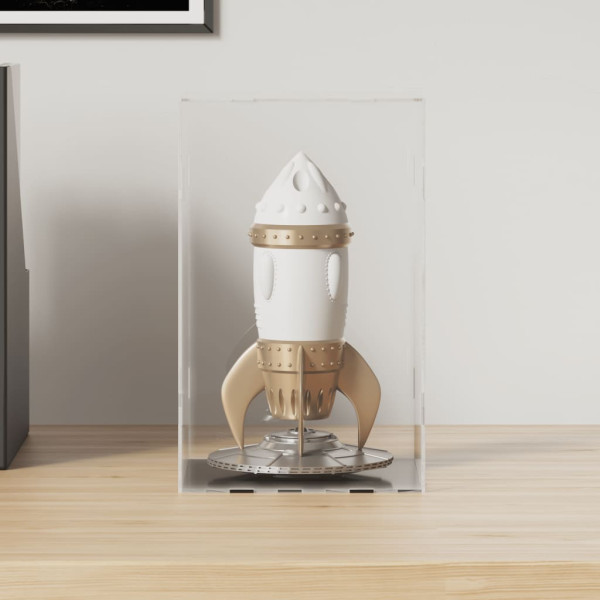 Caja de exposición acrílico transparente 14x14x22 cm D