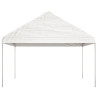 Gazebo com telhado 20.07x4.08x3.22 m polietileno branco 3