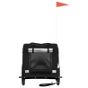 Remolque de bicicleta para perros hierro y tela Oxford negro 4