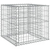 Cesta de gaviones hierro galvanizado color plateado 70x70x65 cm 2