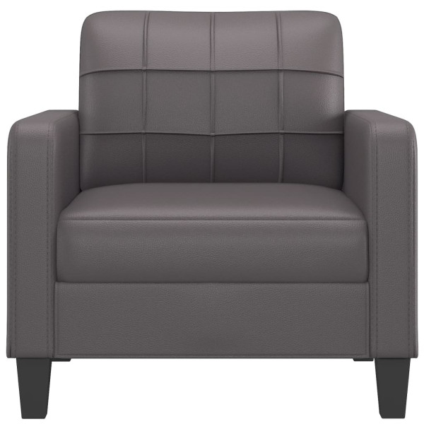 Sillón cuero sintético gris 60 cm M 3