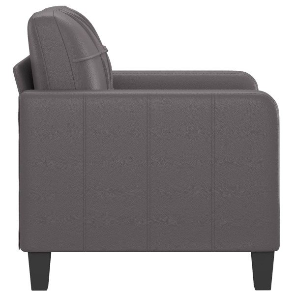Sillón cuero sintético gris 60 cm M 4